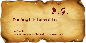 Murányi Florentin névjegykártya